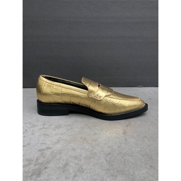 Rebecca Minkoff Pacey Penny GOLD LEATHER women's Loafer Size 5 NEW - Picture 9 of 9